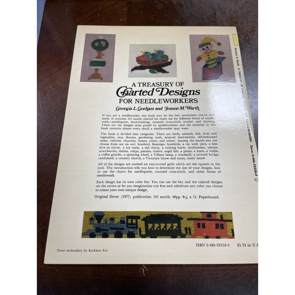 Vintage 1977 Treasury of Charted Designs For Needleworkers Patterns Dover Series - Picture 3 of 11